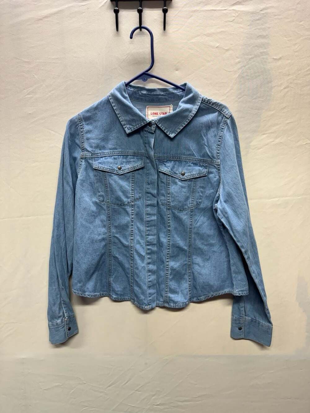 Lone Star Women's Long Sleeve Button-Down Denim Shirt Jacket